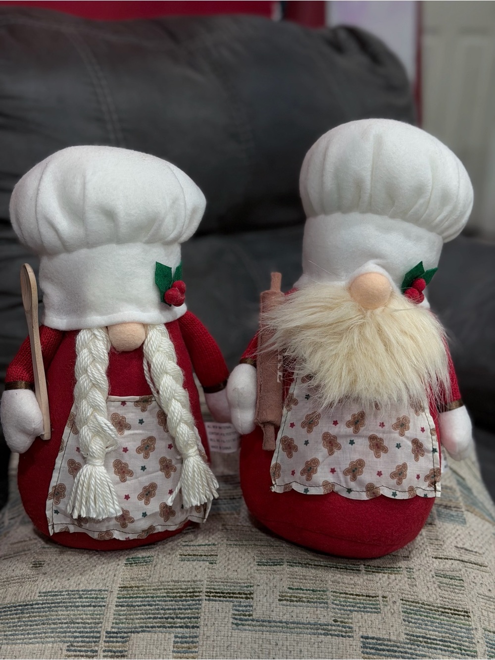 Hobby Lobby Red and White Chef Gnome Duo